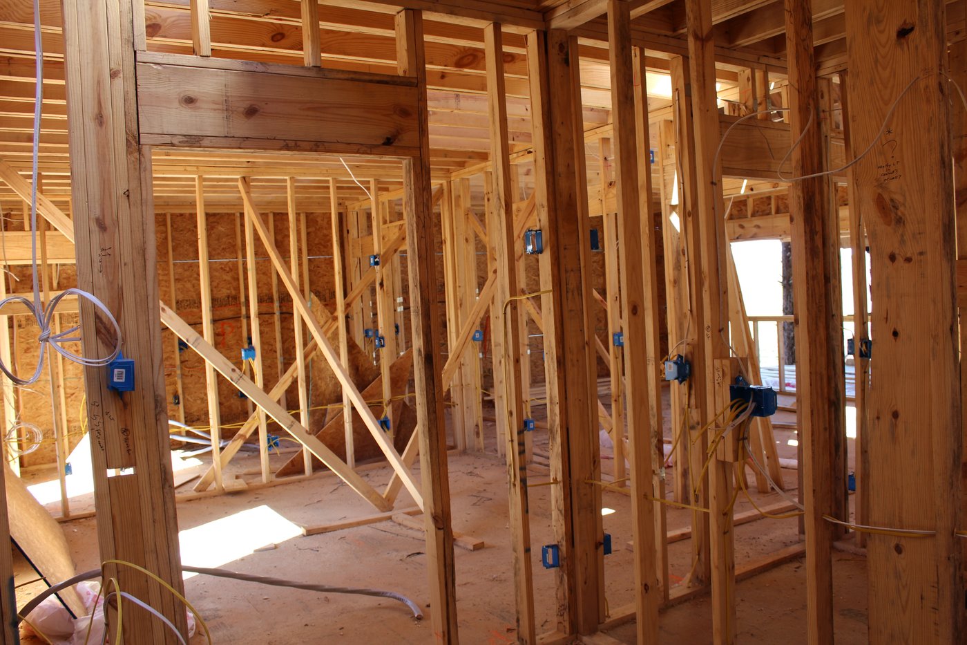 A new house under building inspection in Piedmont