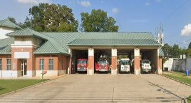 The Piedmont Fire Department station with engines in the bays