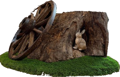 Diorama of the hollow sycamore stump that served as the first post office