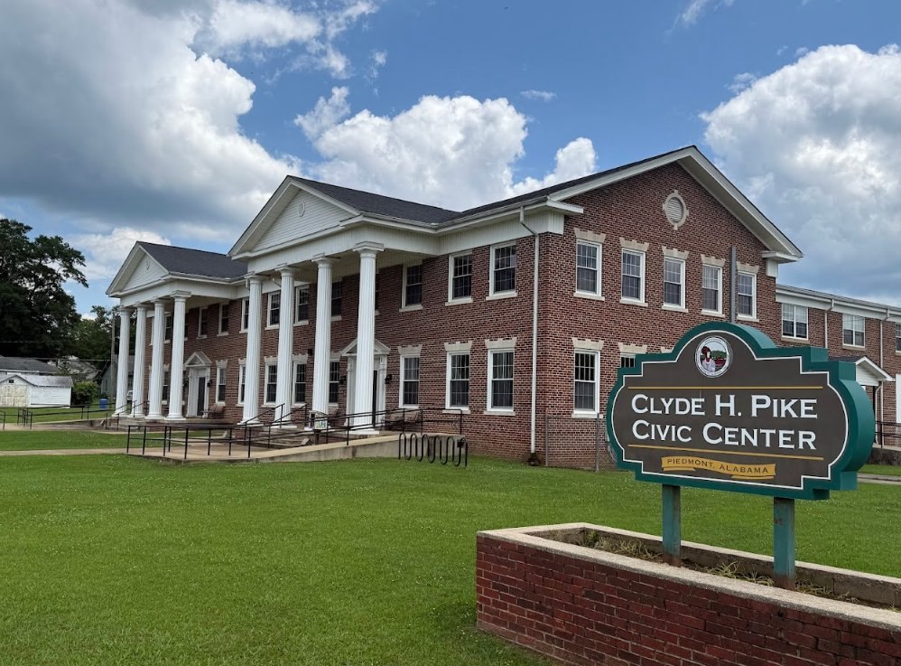 The Clyde H. Pike Civic Center building in Piedmont
