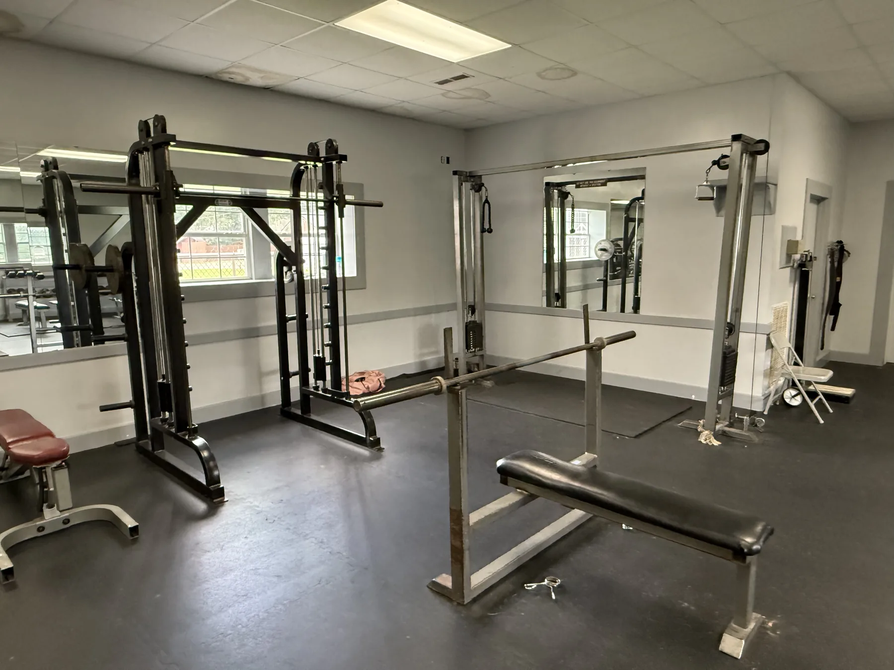 Strength machines in the Civic Center fitness room