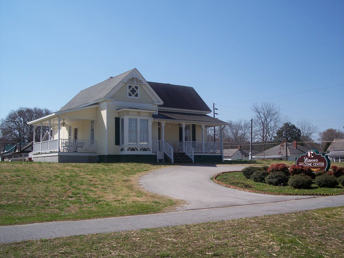 The Eubanks Welcome Center in Piedmont, Alabama, the starting point for the Chief Ladiga Trail